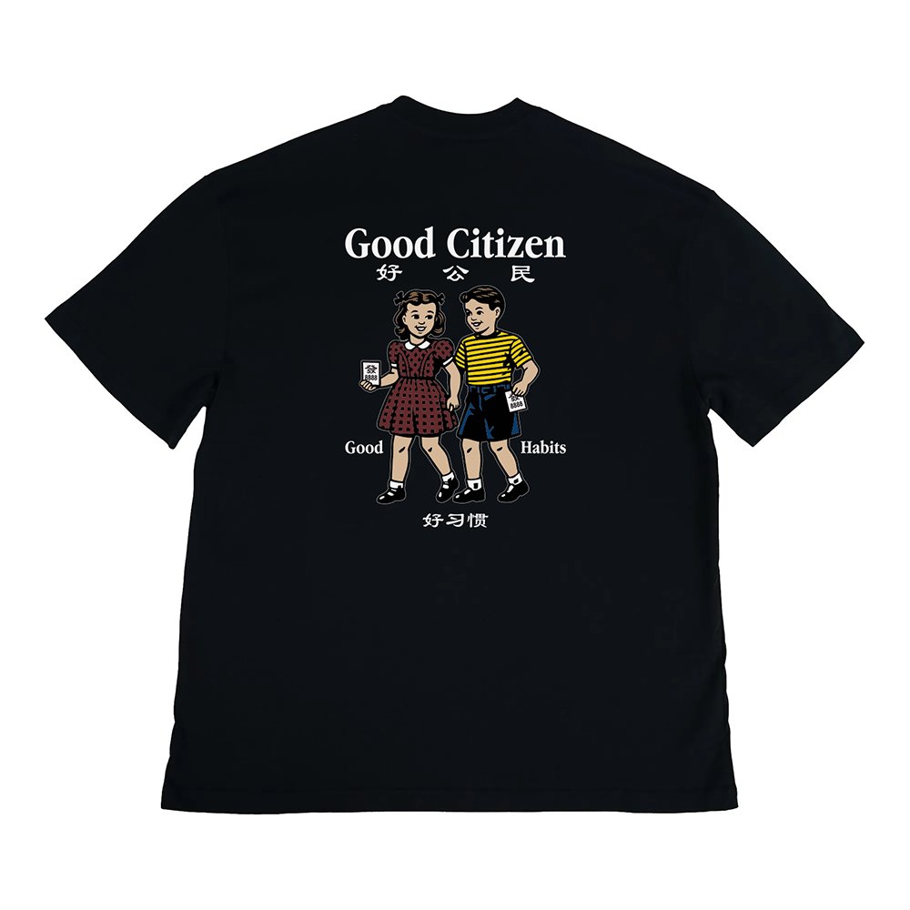 Happynauts The Good Citizen Tee - Black
