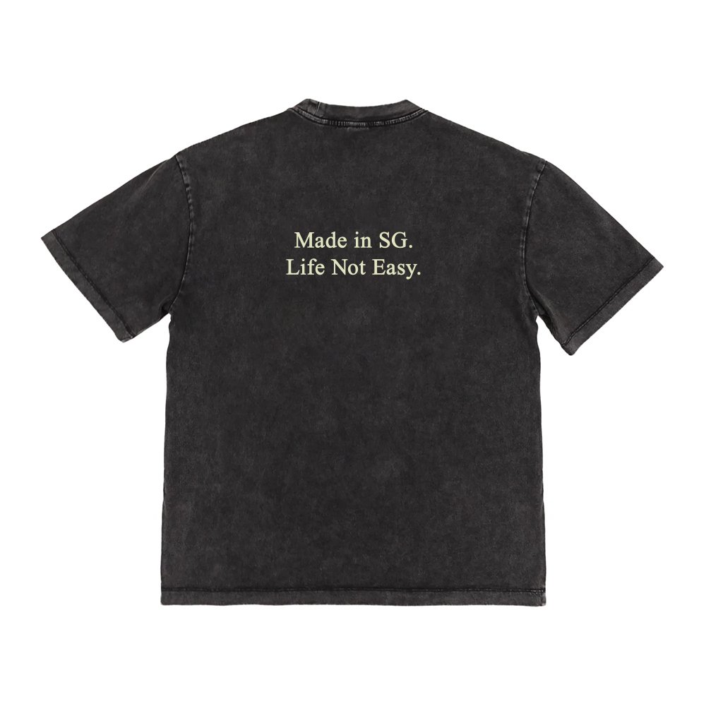 Wellbred Club "Made In SG" Tee - Washed Black