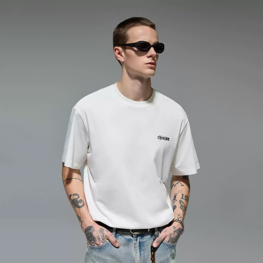 Chinism American Script Tee - White