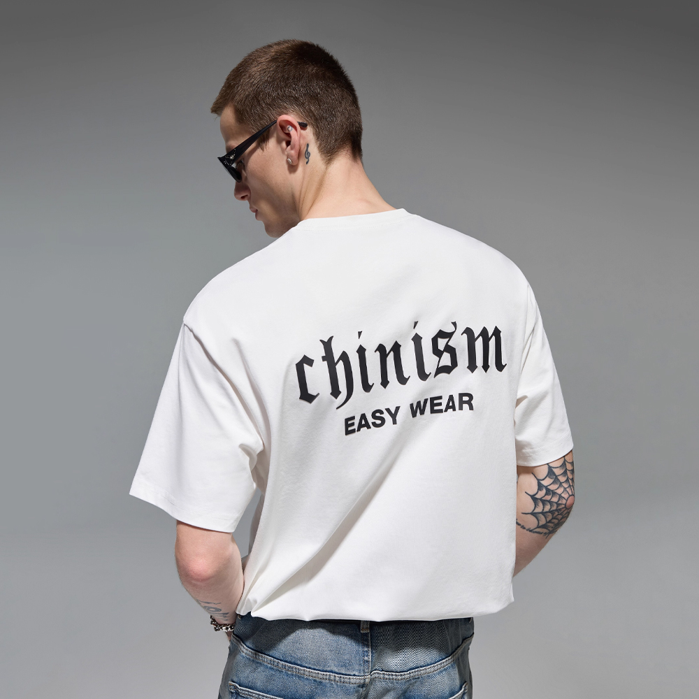 Chinism American Script Tee - White