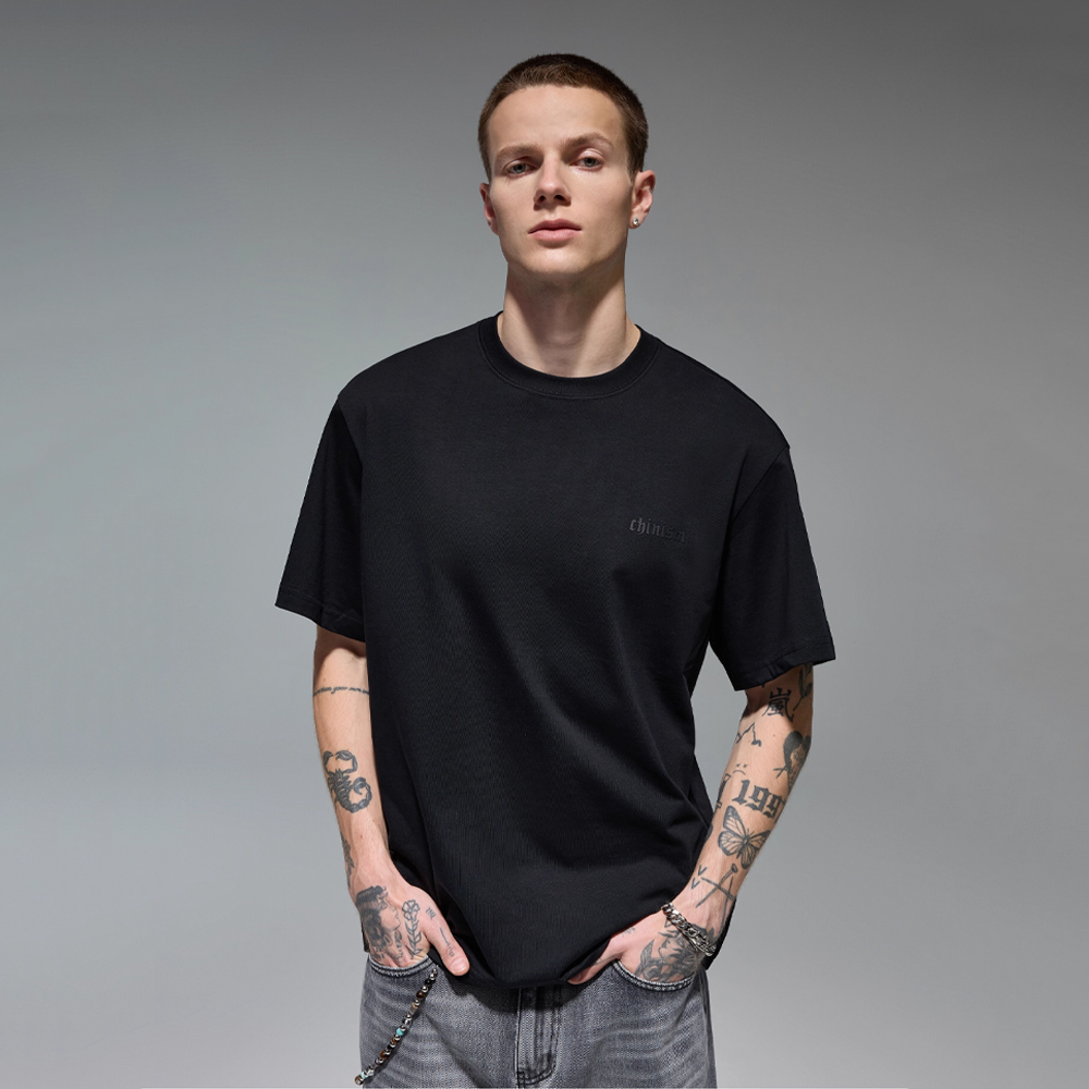 Chinism American Script Tee - Black