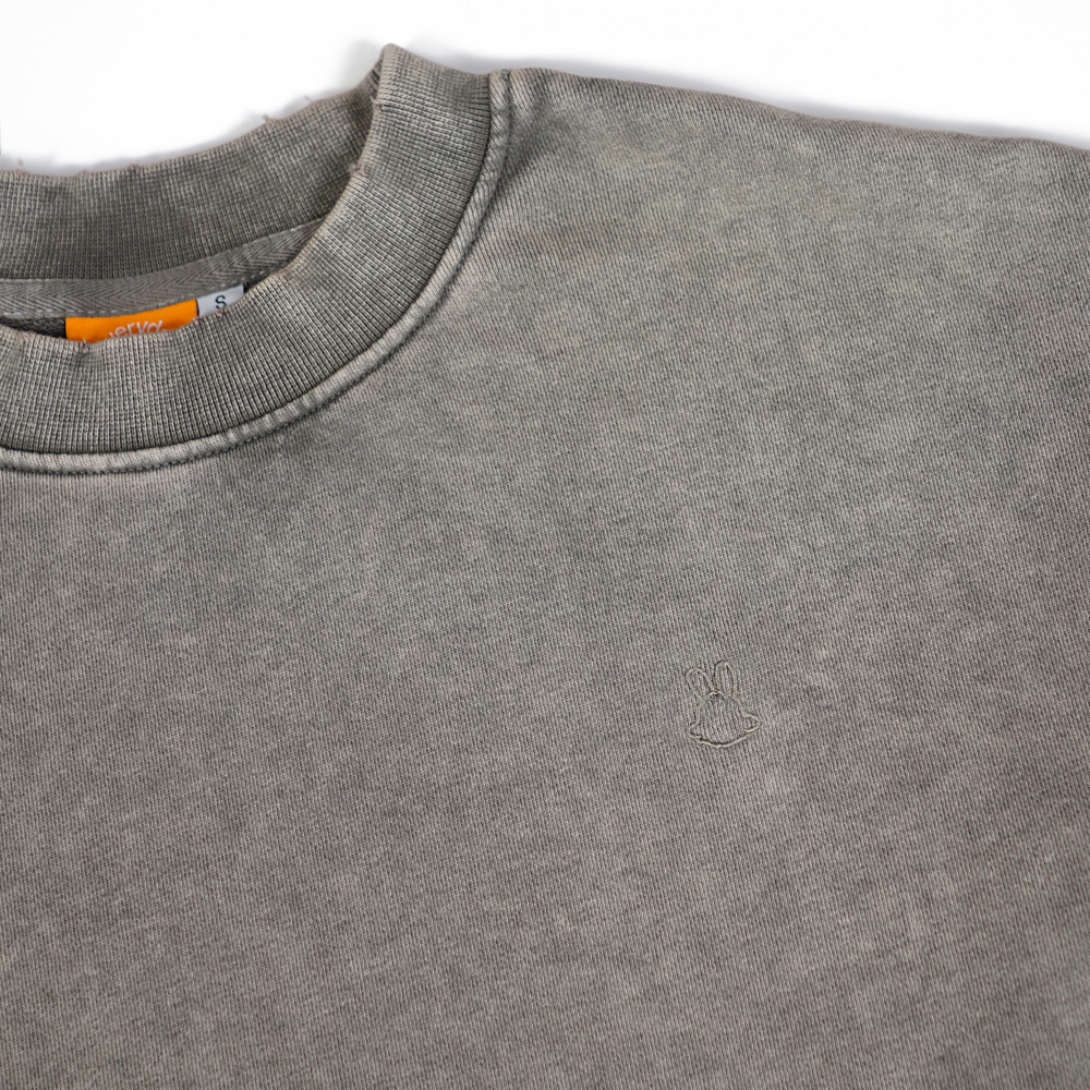 WB Everyday Wm Wsh L/S Crop Top - Grey