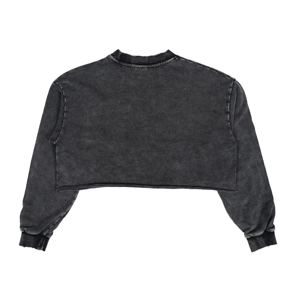 WB Everyday Wm Wsh L/S Crop Top - Black