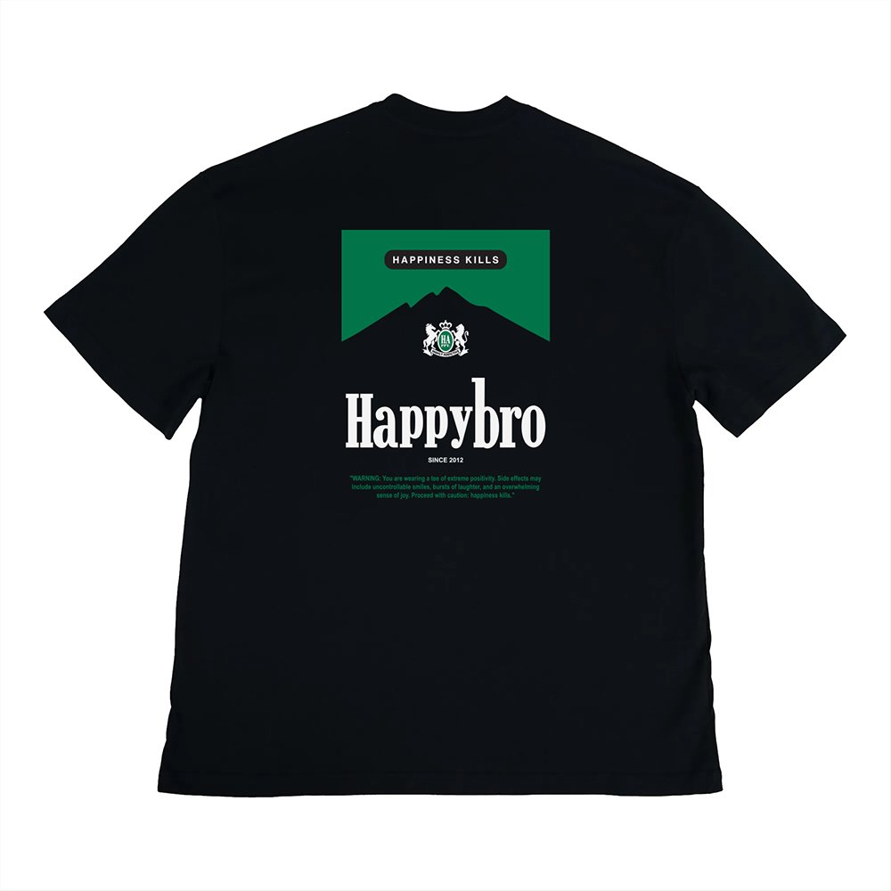 Happynauts Happybro Addict Tee - Black
