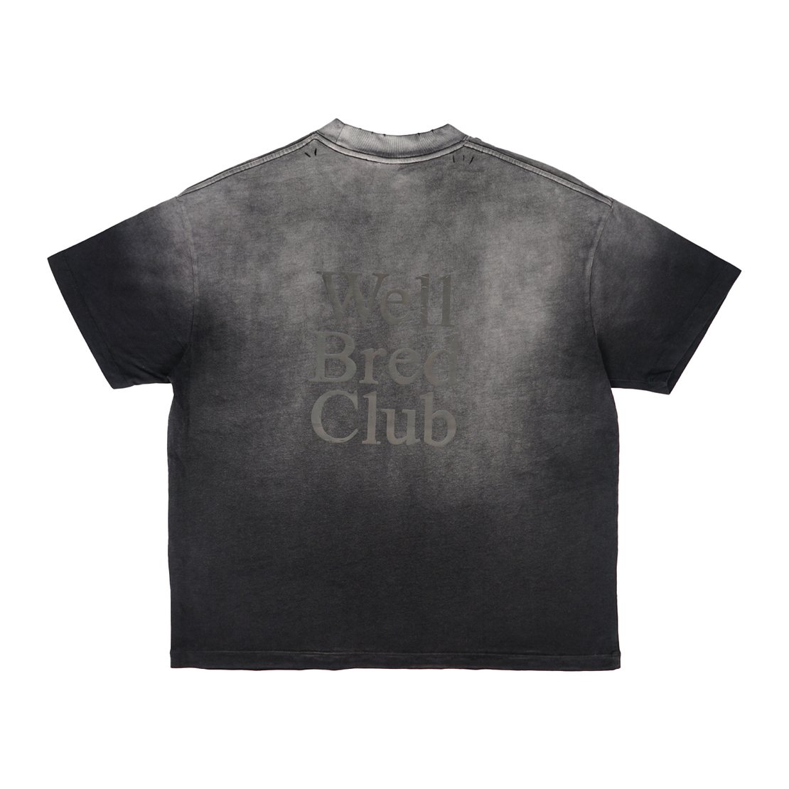 Wellbred Club "Font" Distressed Wsh Tee - Black