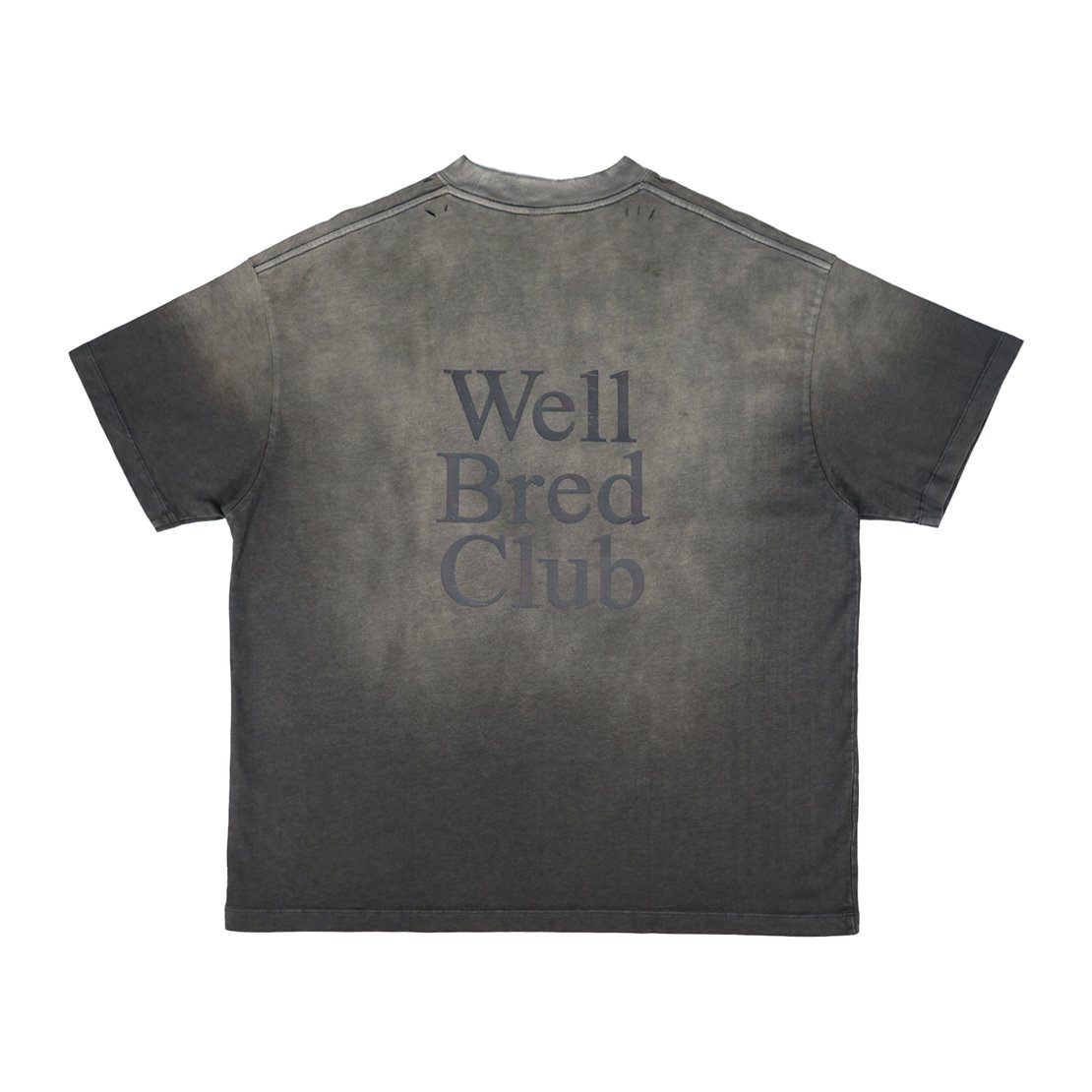 Wellbred Club "Font" Distressed Wsh Tee - Grey