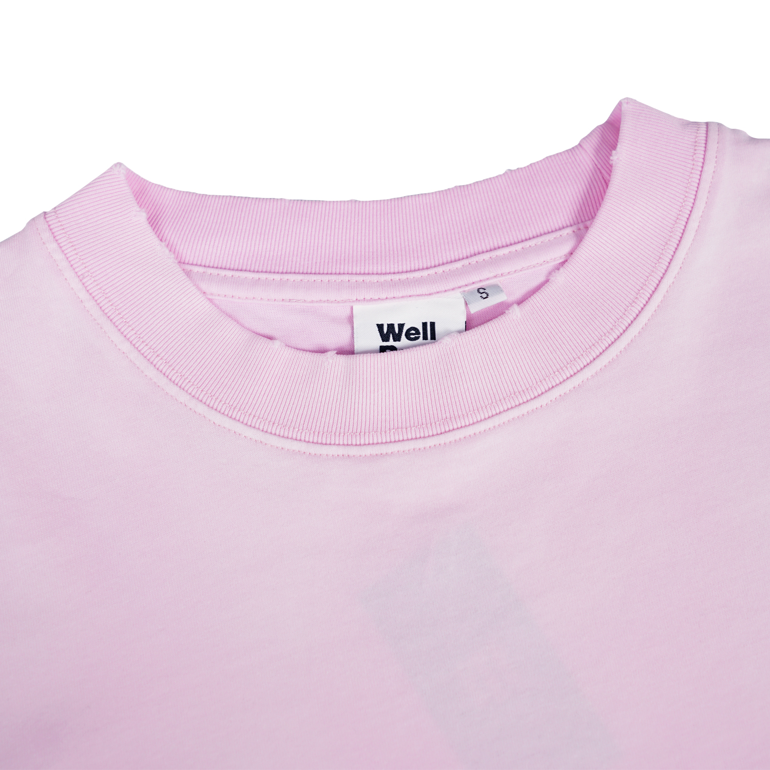 Wellbred Club "Font" Distressed Wsh Tee - Pink