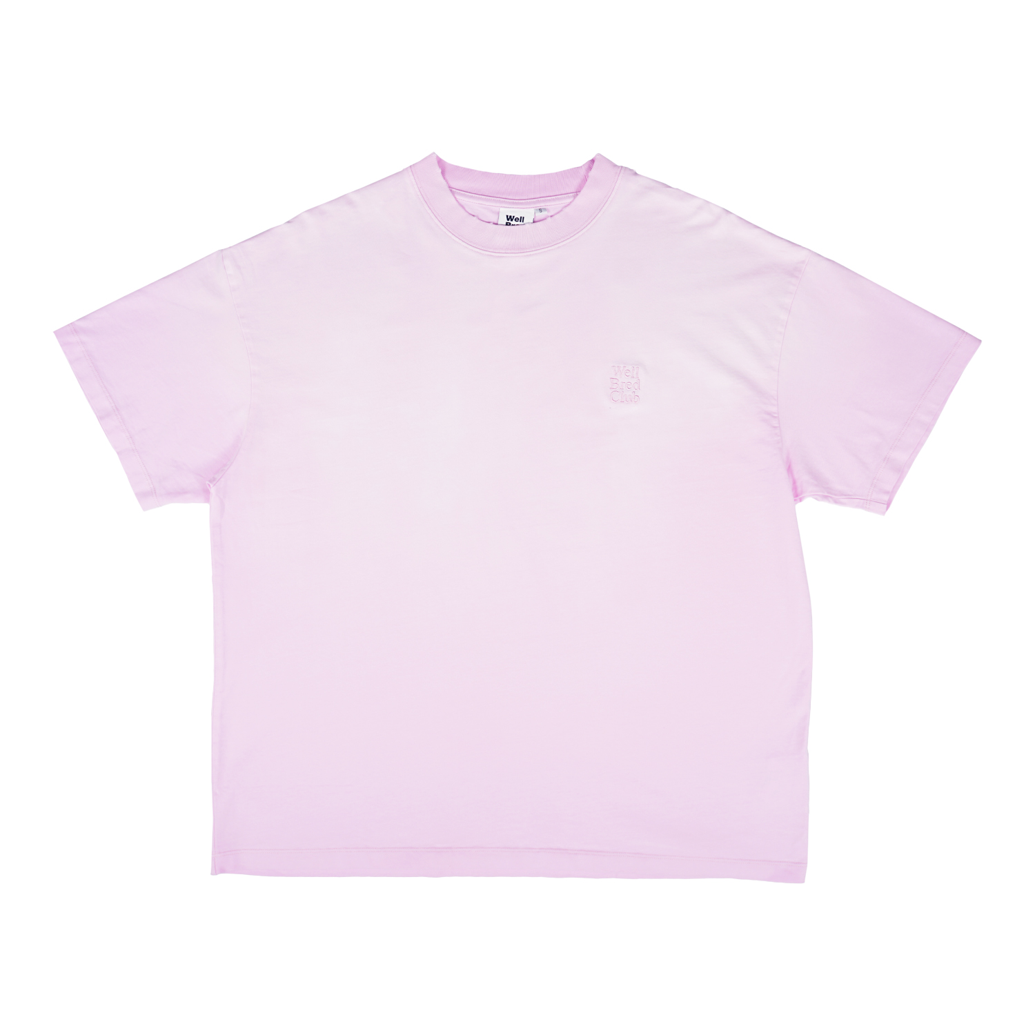 Wellbred Club "Font" Distressed Wsh Tee - Pink