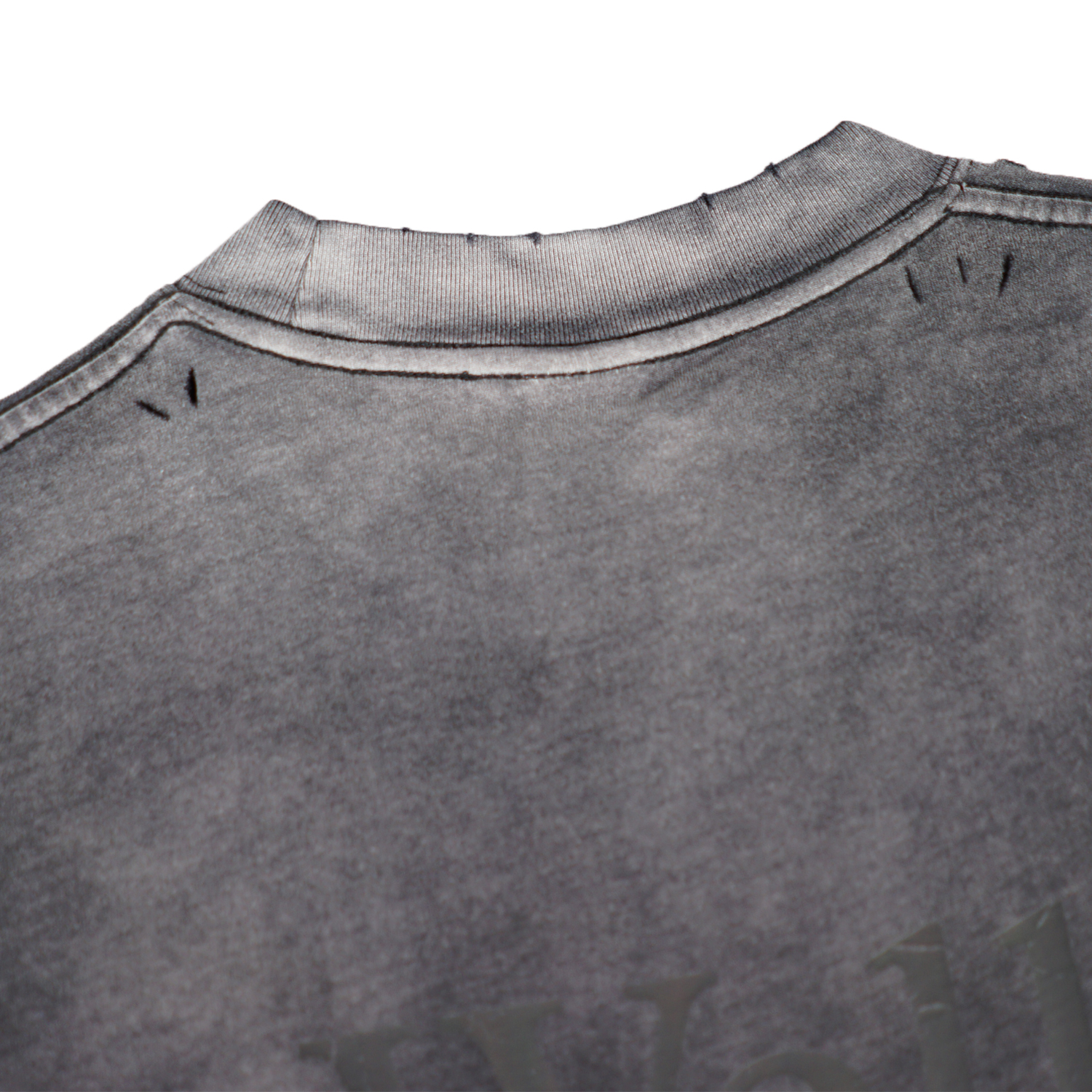 Wellbred Club "Font" Distressed Wsh Tee - Black