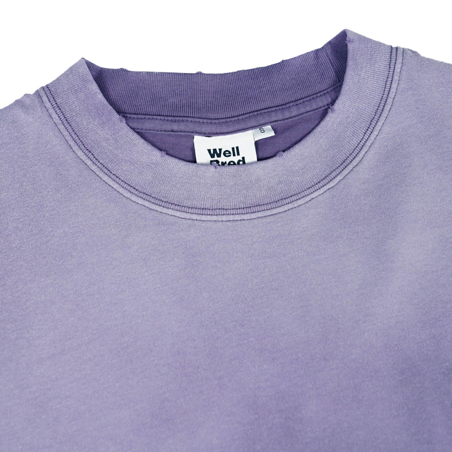 Wellbred Club "Font" Distressed Wsh Tee - Purple