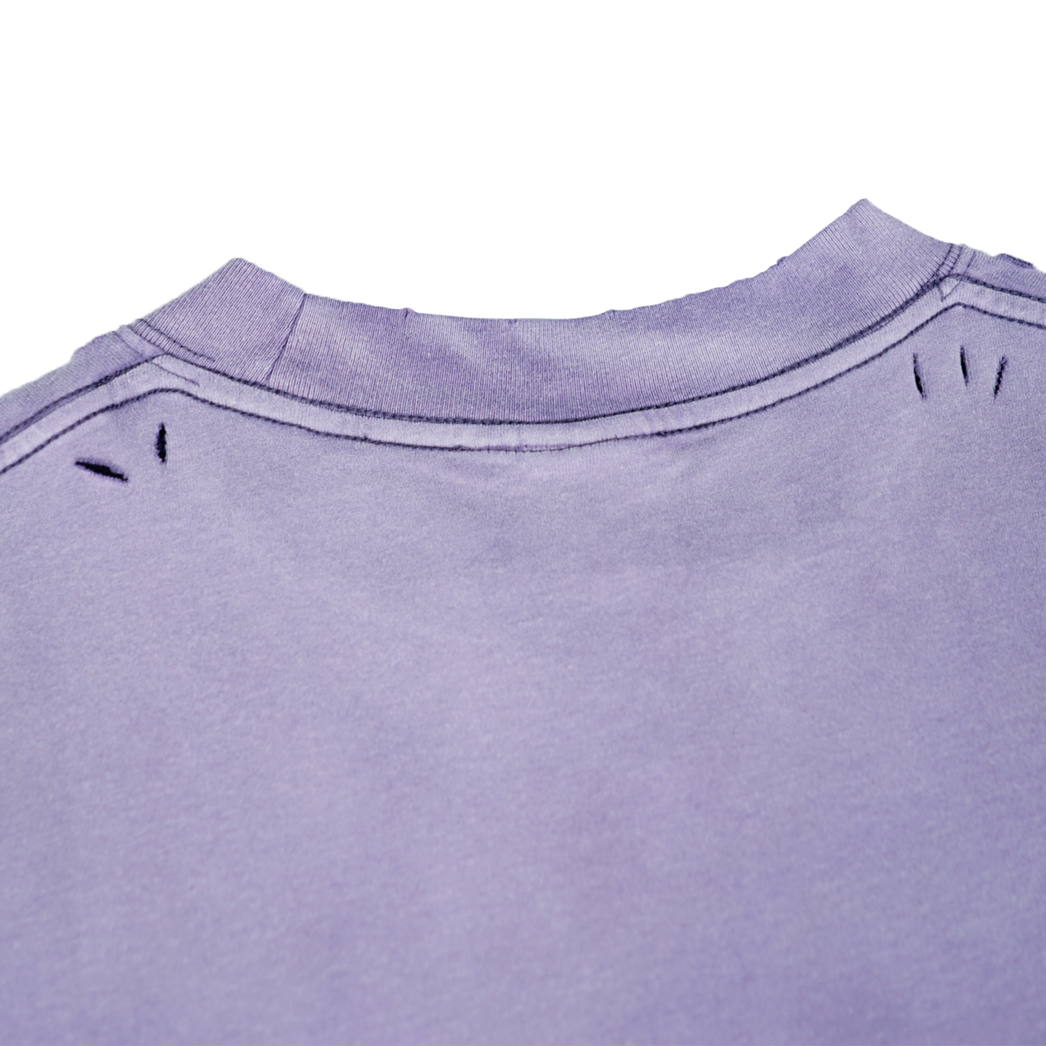 Wellbred Club "Font" Distressed Wsh Tee - Purple
