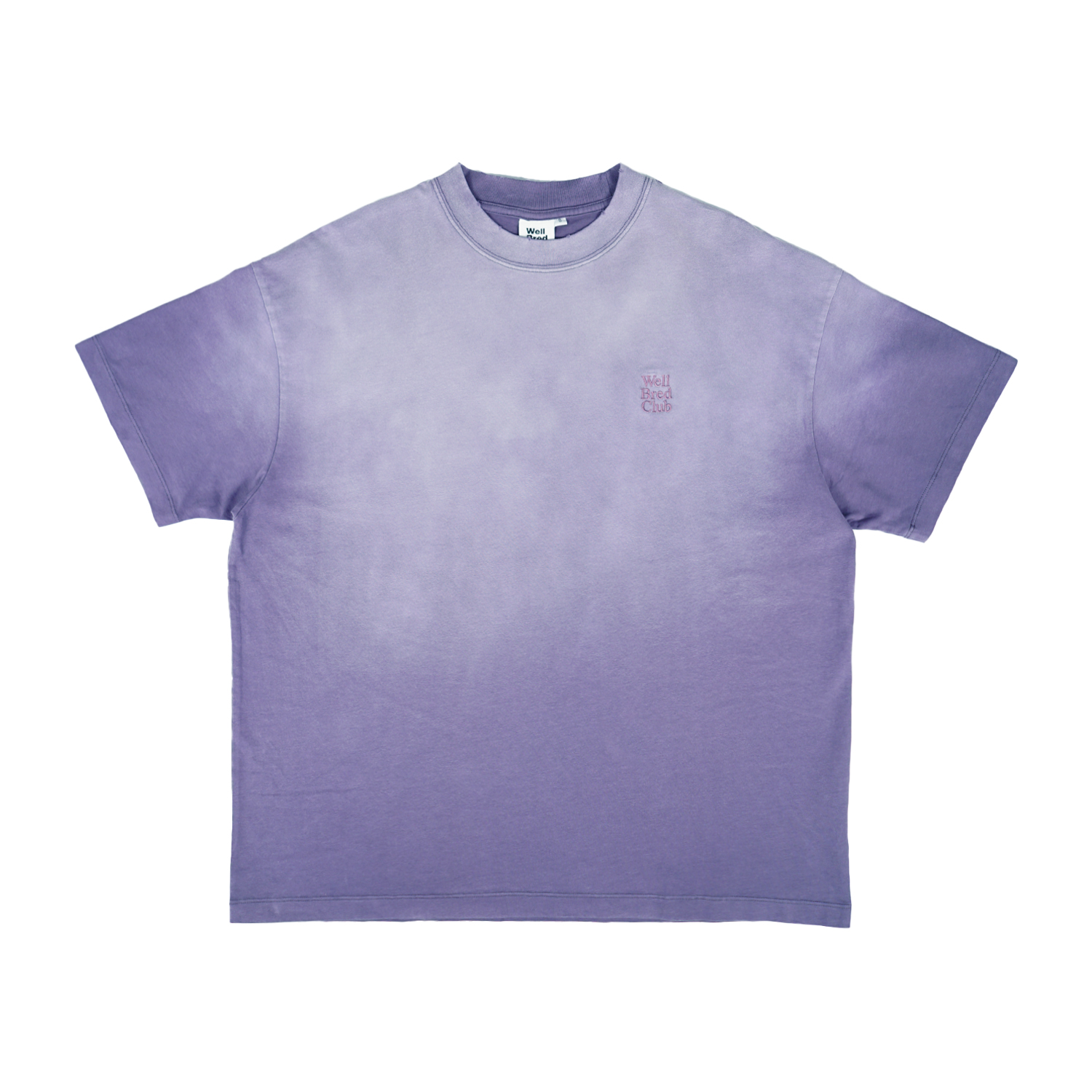 Wellbred Club "Font" Distressed Wsh Tee - Purple