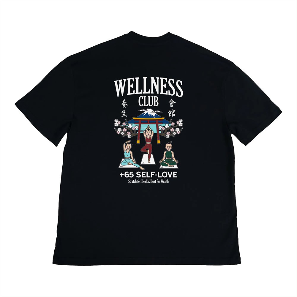 Happynauts The Wellness Club Tee - Black