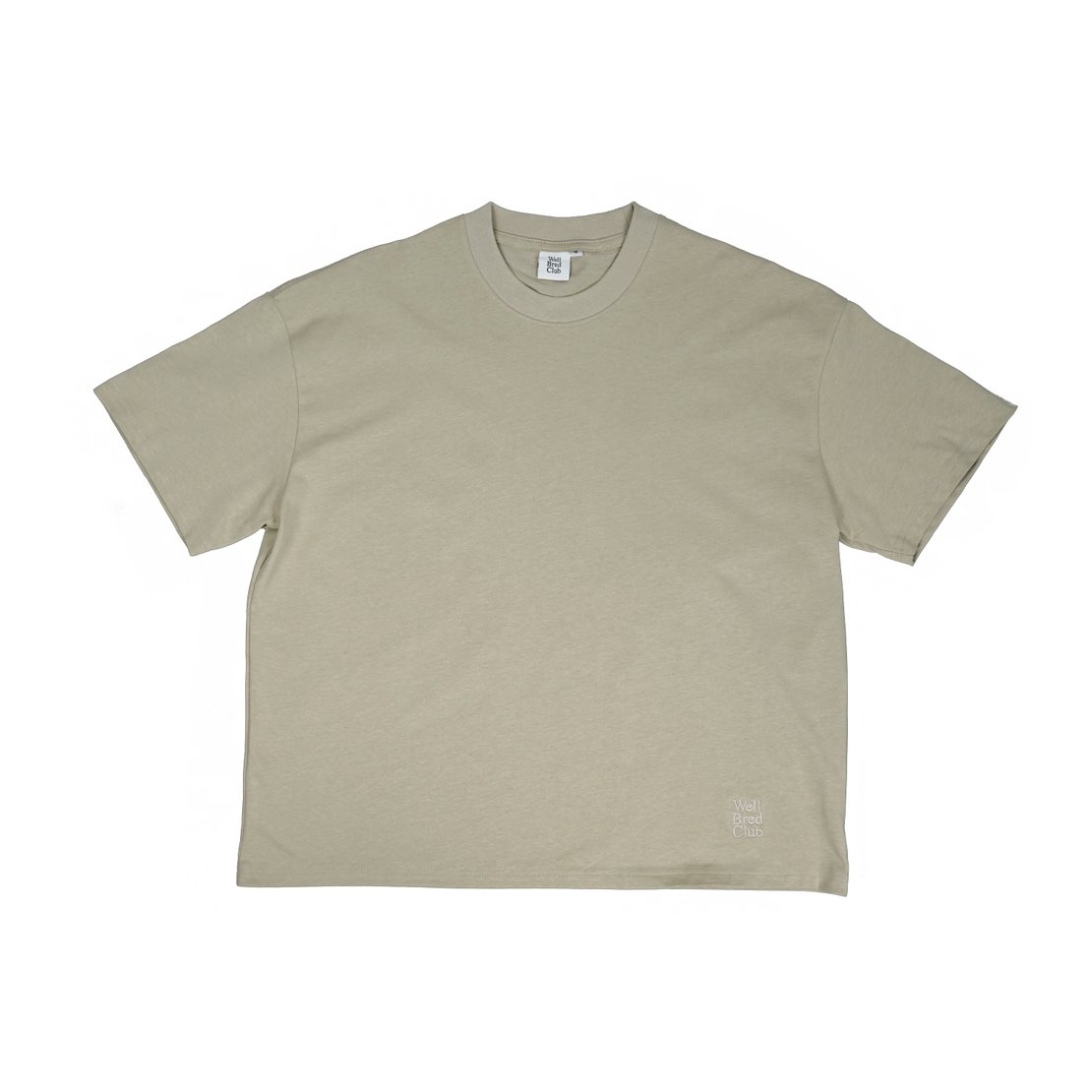 Wellbred Club Boxy Cropped Tee - Khaki
