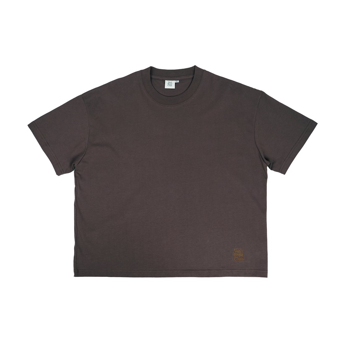 Wellbred Club Boxy Cropped Tee - Coffee