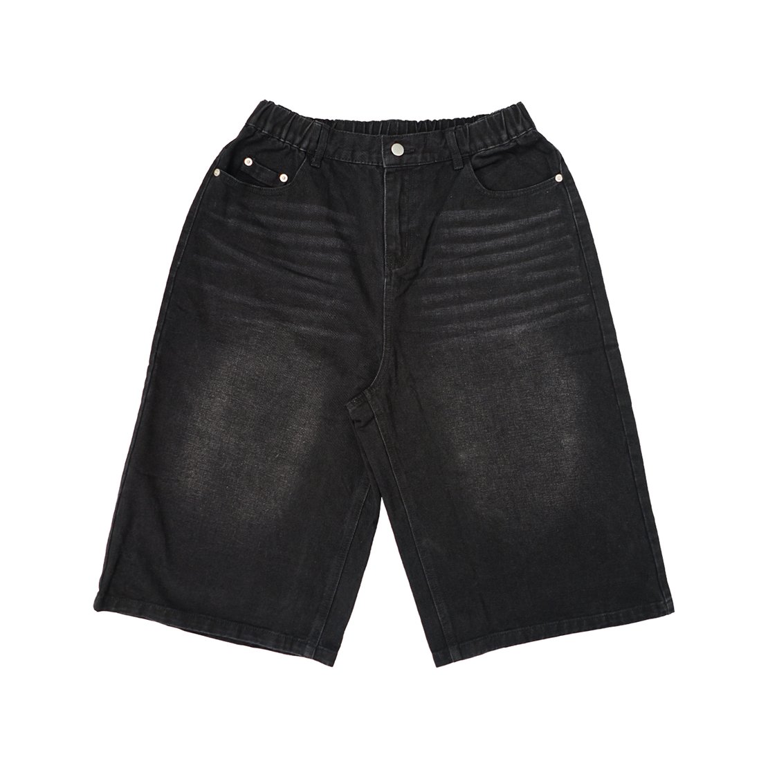 Wellbred Club Washed Jorts - Black Denim