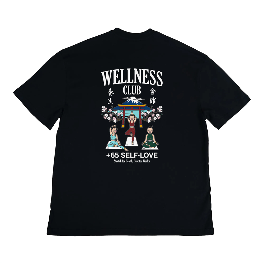 Happynauts The Wellness Club Tee - Black