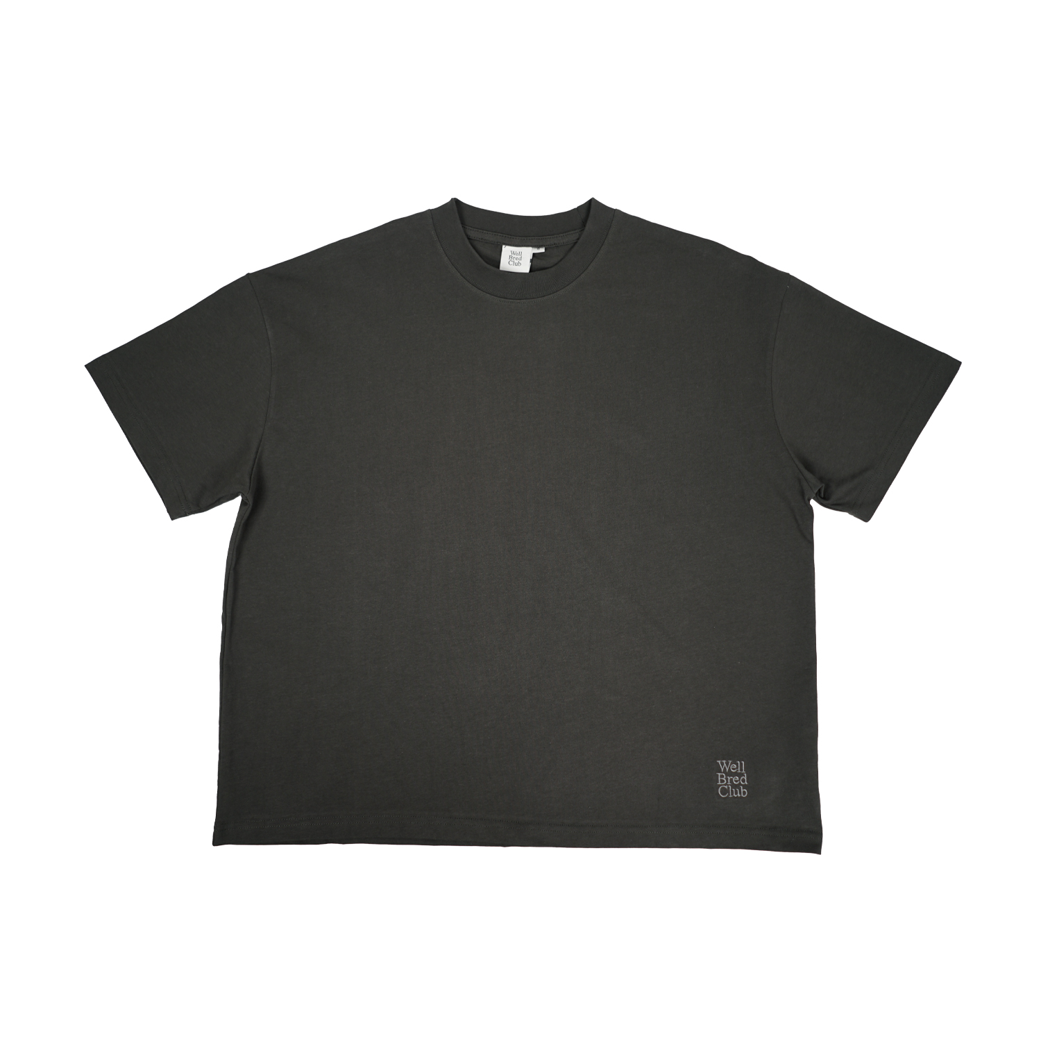 Wellbred Club Boxy Cropped Tee - Grey