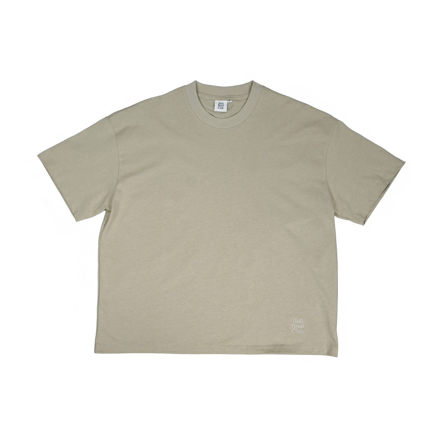 Wellbred Club Boxy Cropped Tee - Khaki