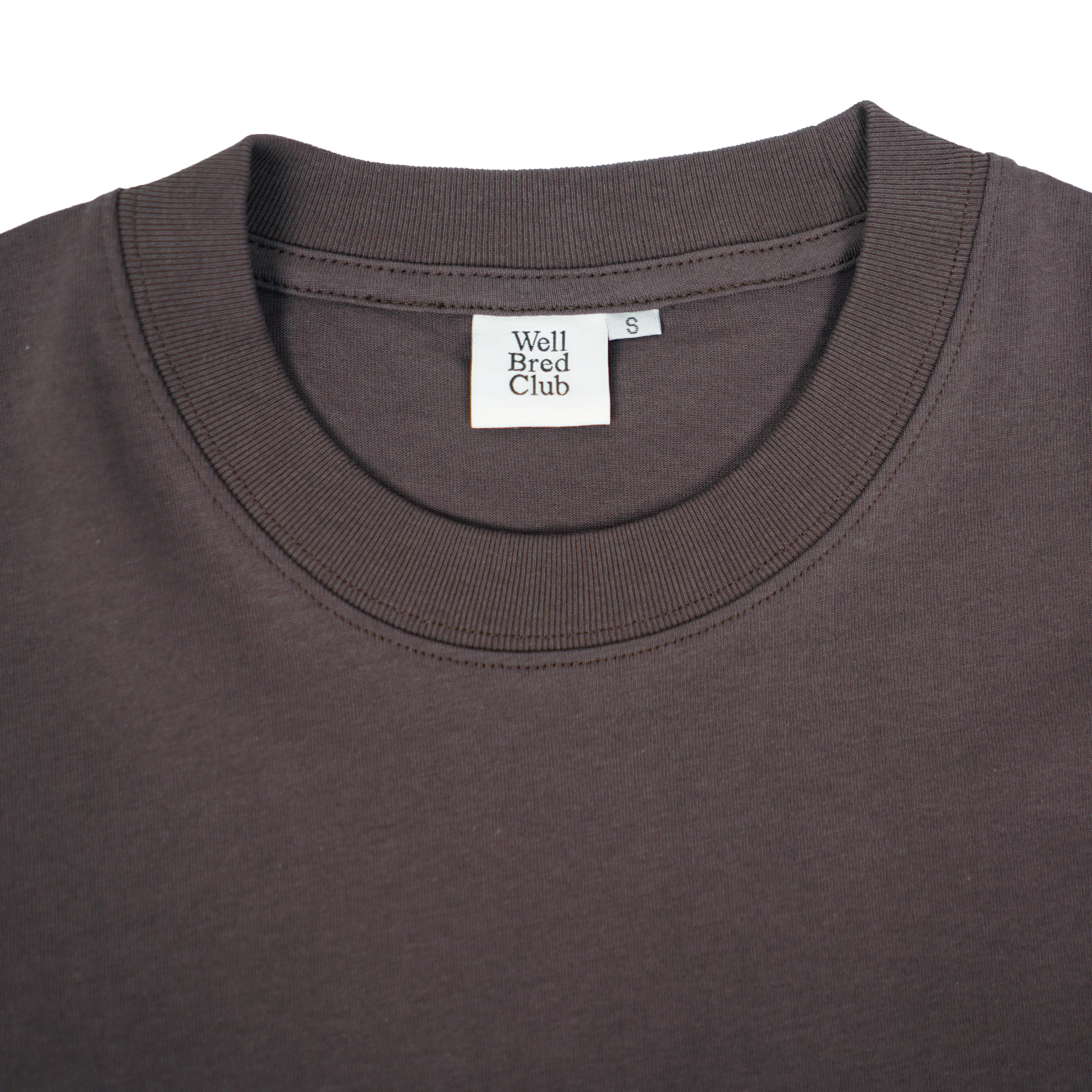 Wellbred Club Boxy Cropped Tee - Coffee