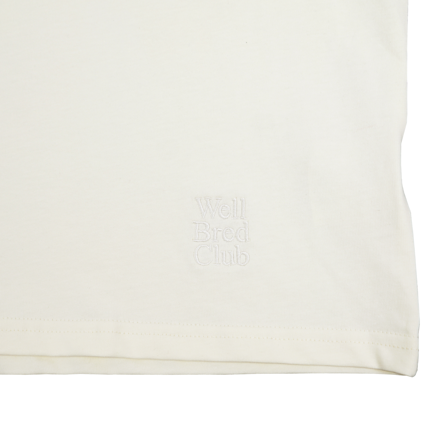 Wellbred Club Boxy Cropped Tee - Cream