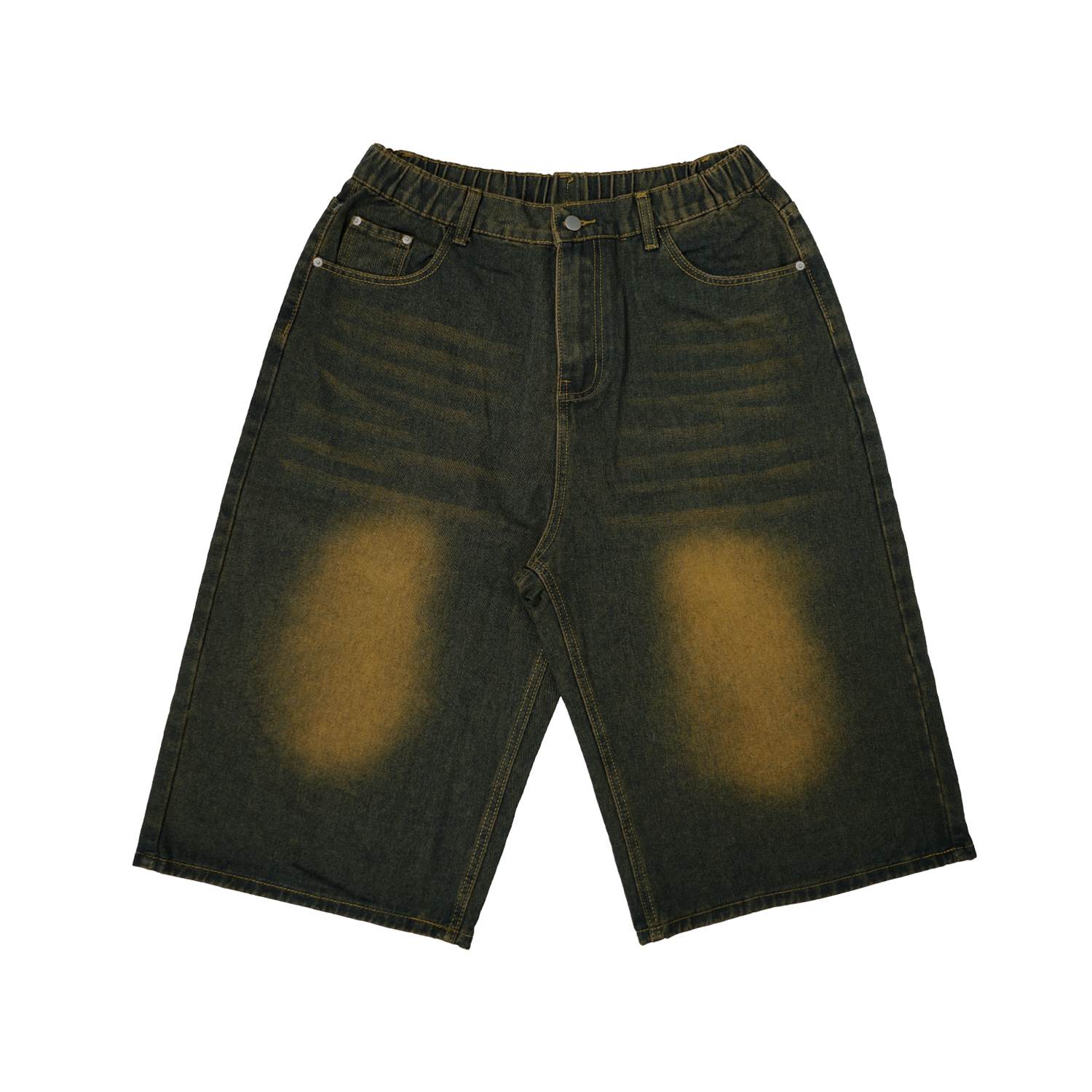 Wellbred Club Washed Jorts - Blue Denim