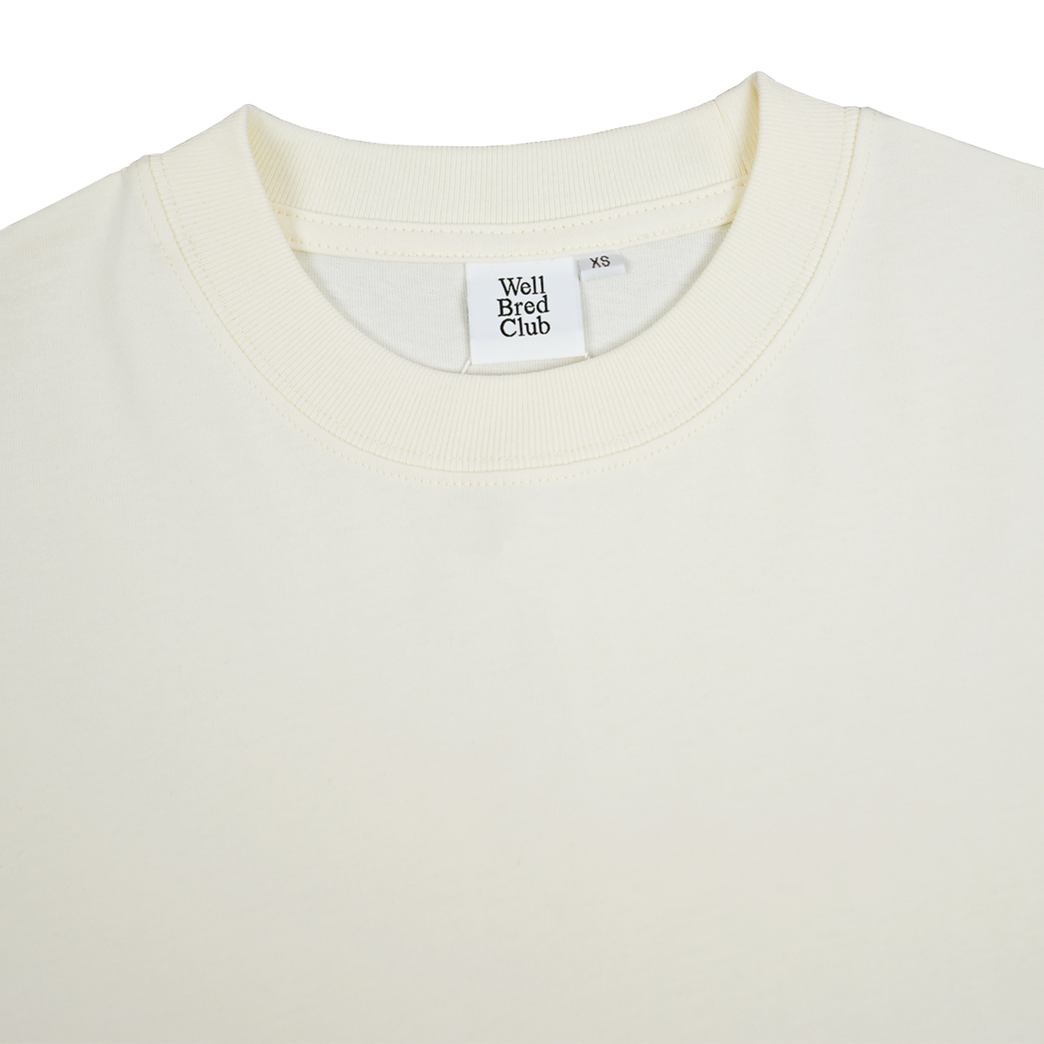 Wellbred Club Boxy Cropped Tee - Cream