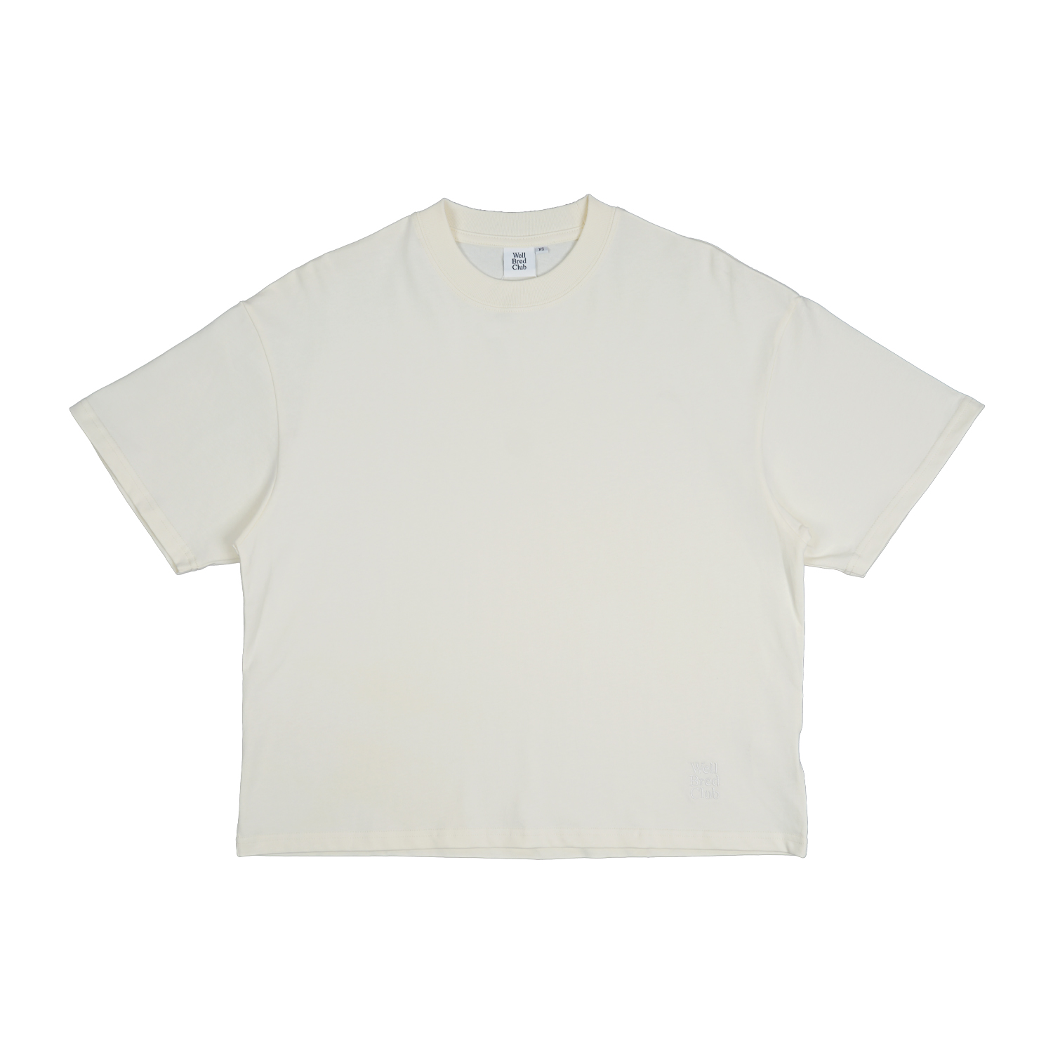 Wellbred Club Boxy Cropped Tee - Cream