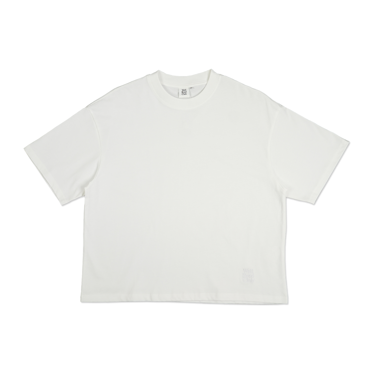 Wellbred Club Boxy Cropped Tee - White