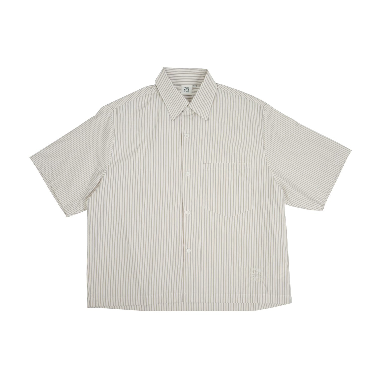 Wellbred Club Boxy Cropped Shirt - Beige