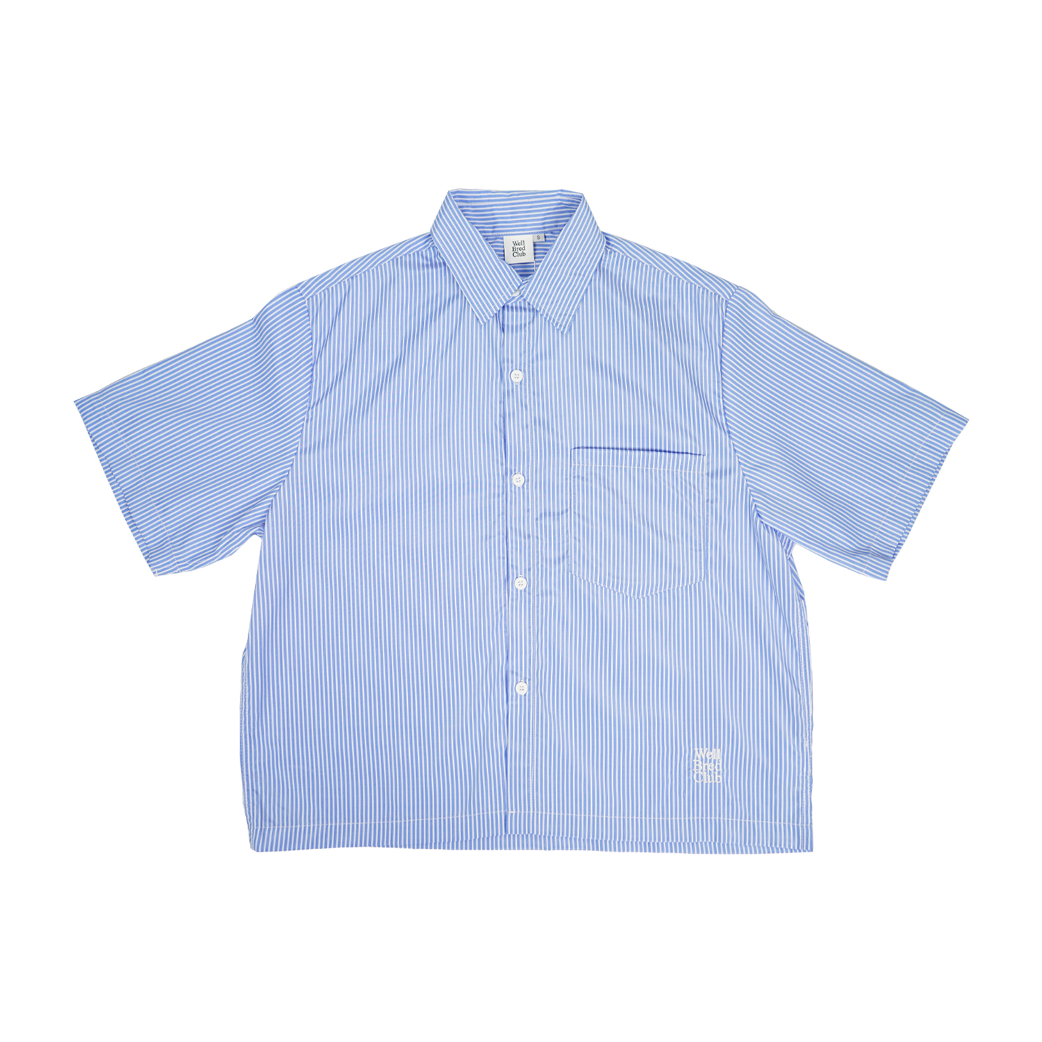 Wellbred Club Boxy Cropped Shirt - Blue