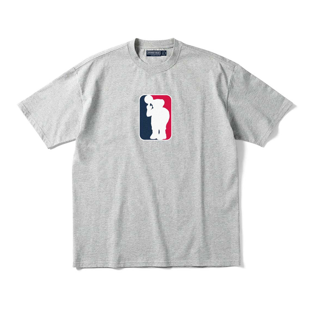 PYC Stoned Bear BasketBall Tee -Grey