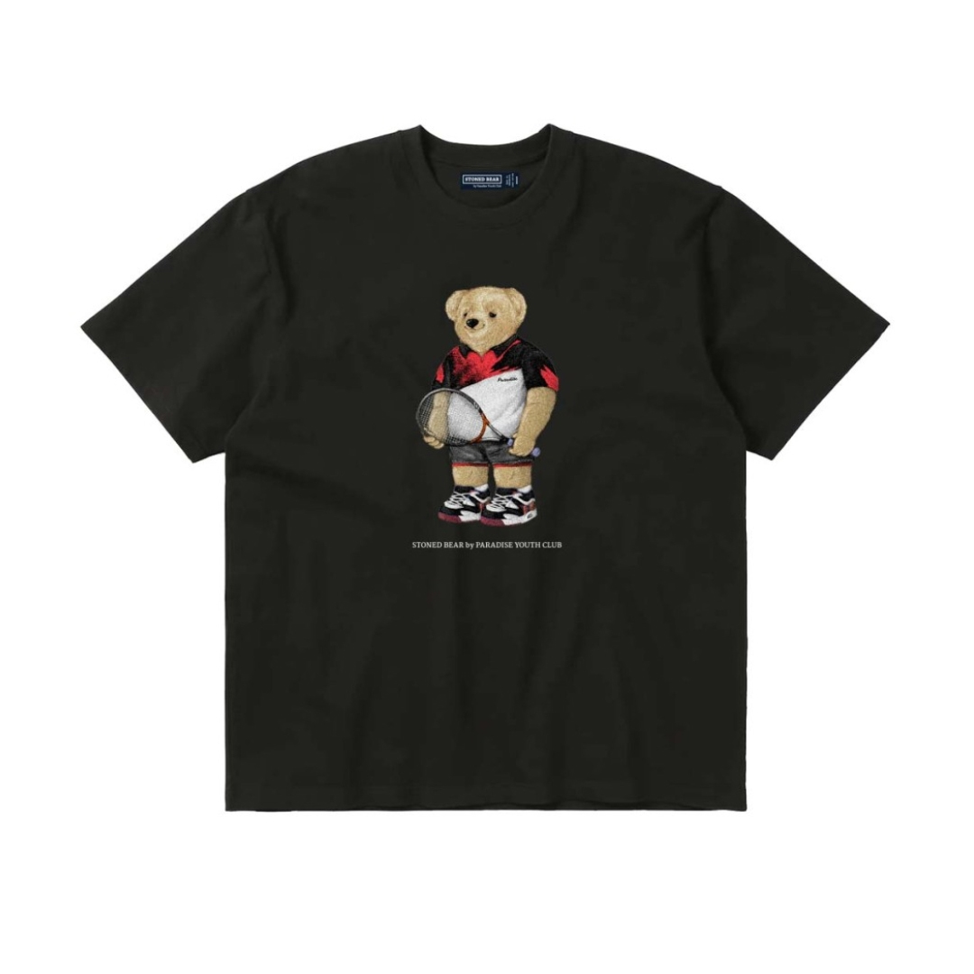 PYC Stoned Bear Tennis Player Tee - Black