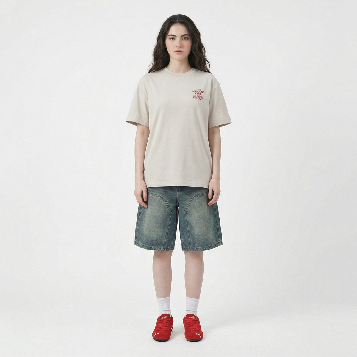 Happynauts The Mahjong Club 3 Tee - Beige