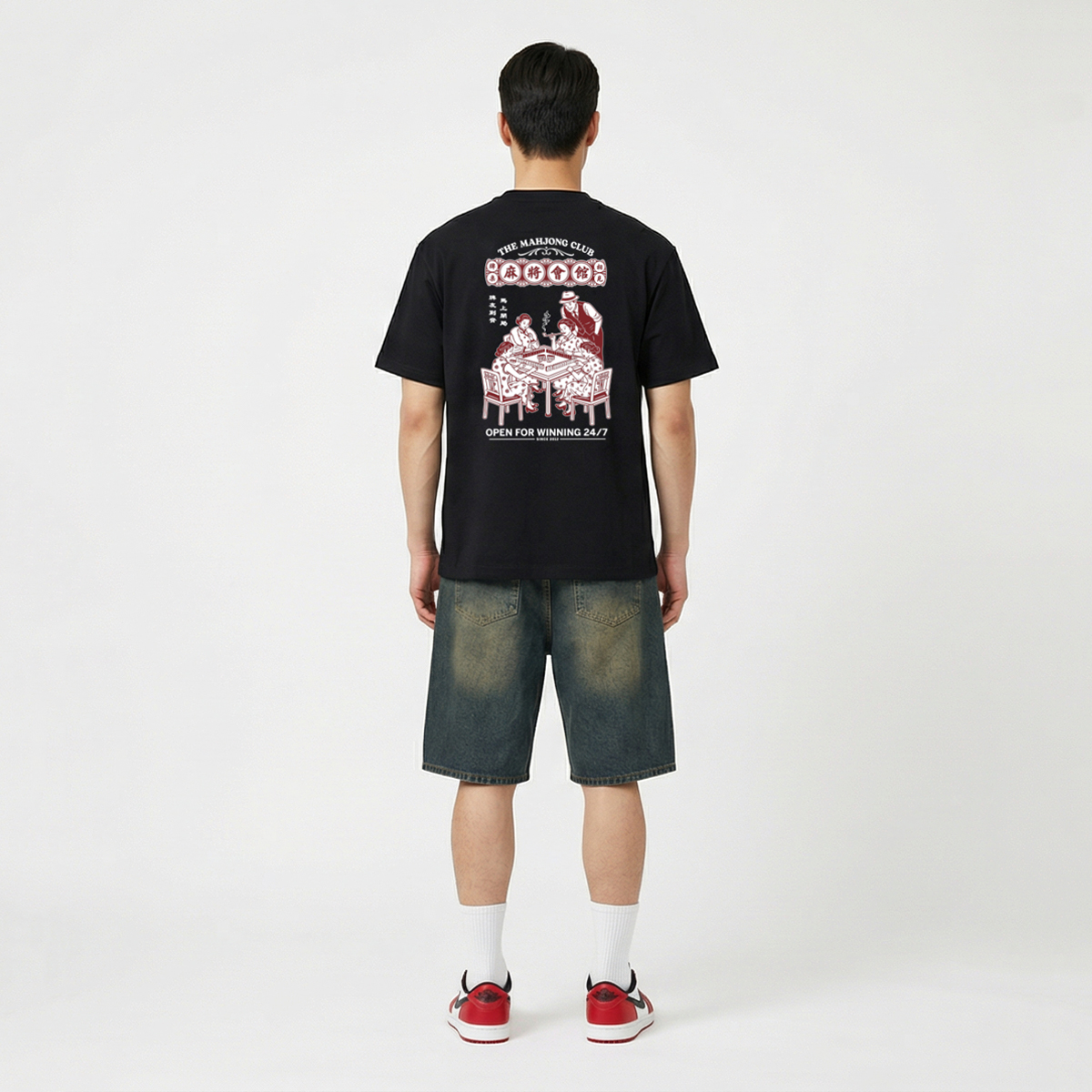 Happynauts The Mahjong Club 3 Tee - Black