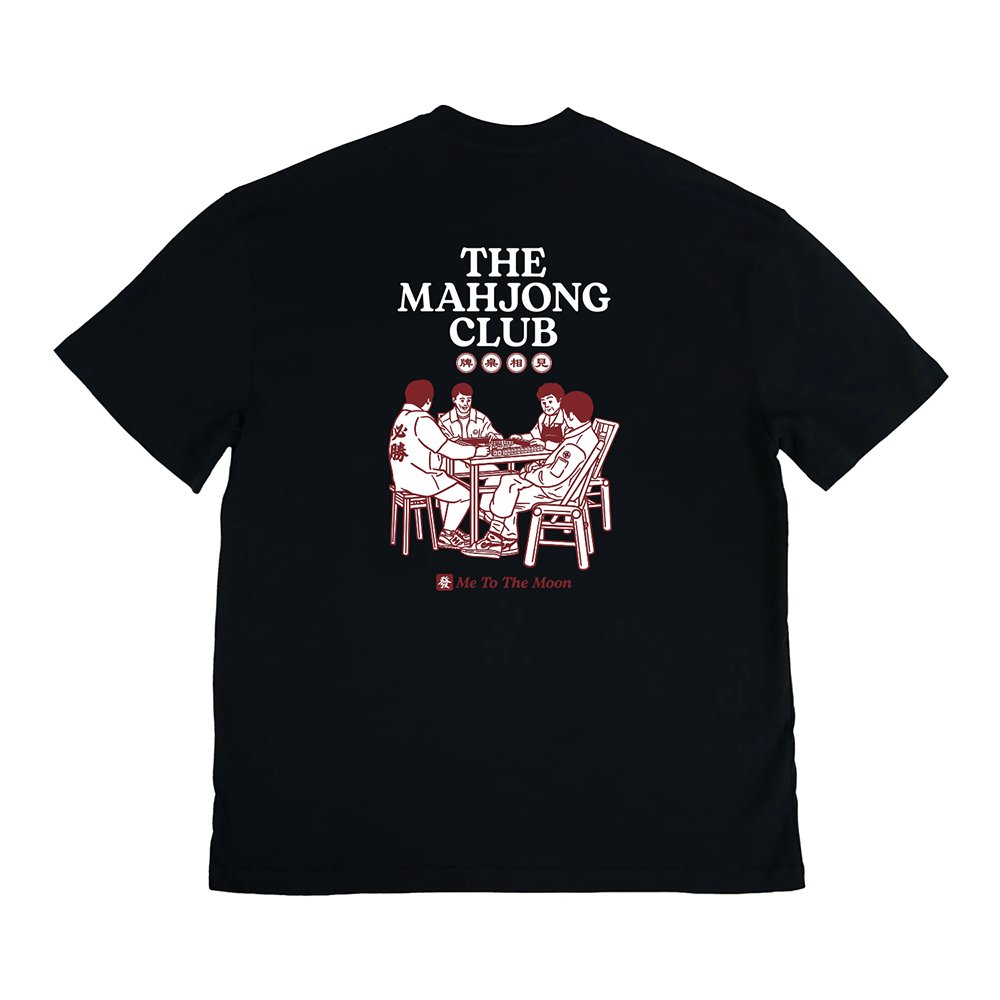 Happynauts The Mahjong Club 1 Tee - Black