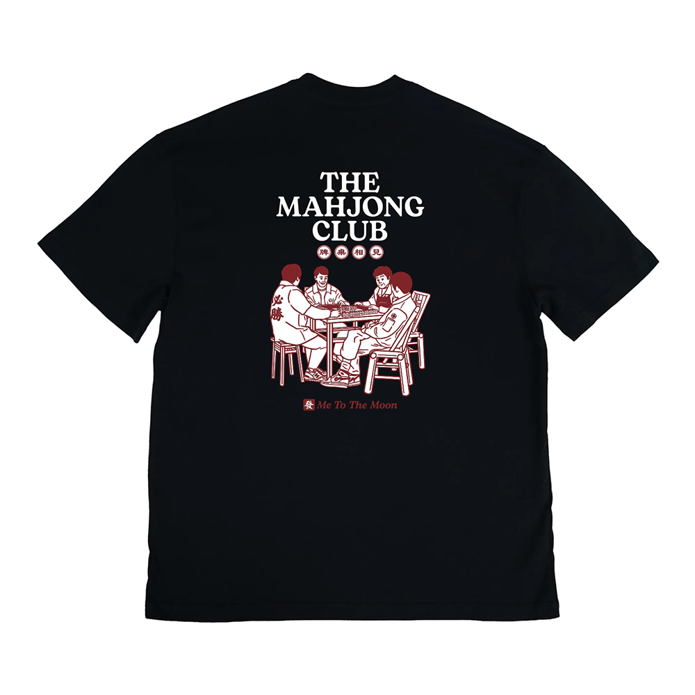 Happynauts The Mahjong Club 1 Tee - Black