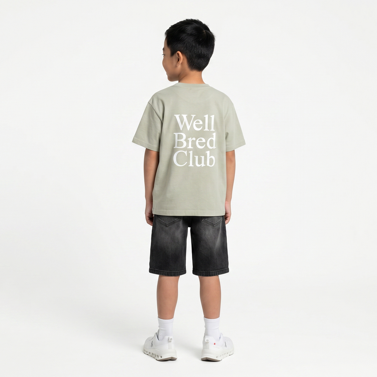 WellBred Club Kids Font Tee - Sage