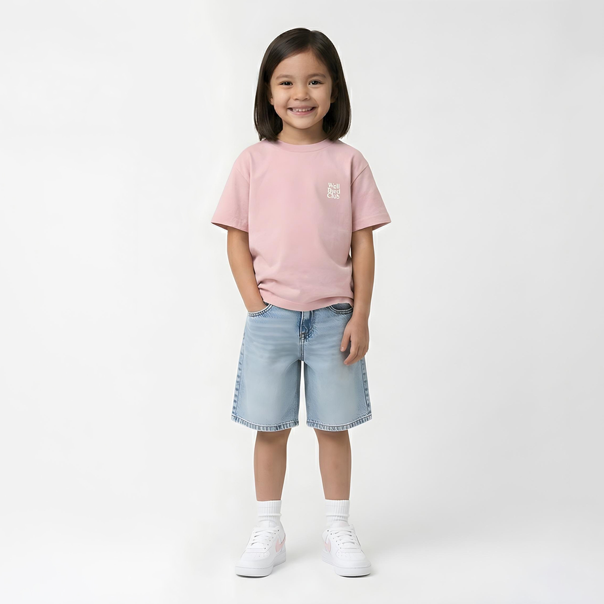 WellBred Club Kids Font Tee - Pink