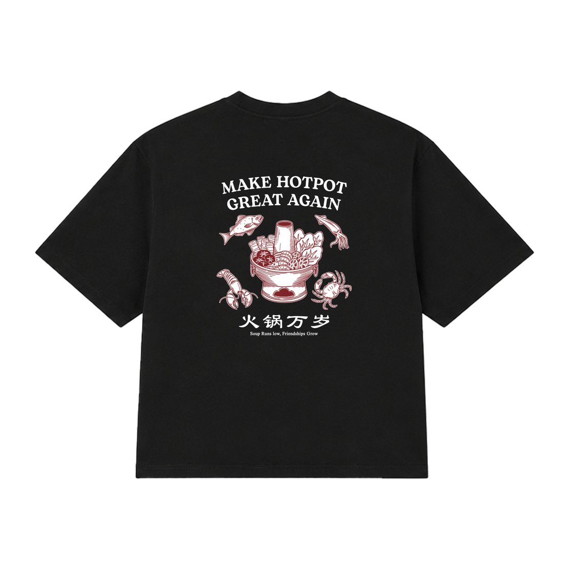 Wellbred Club "Hotpot" Tee - Black