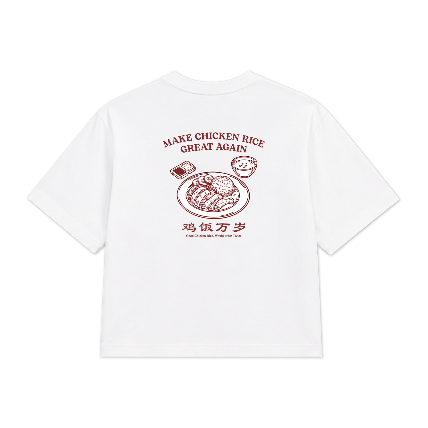 Wellbred Club "Chicken Rice" Tee - White