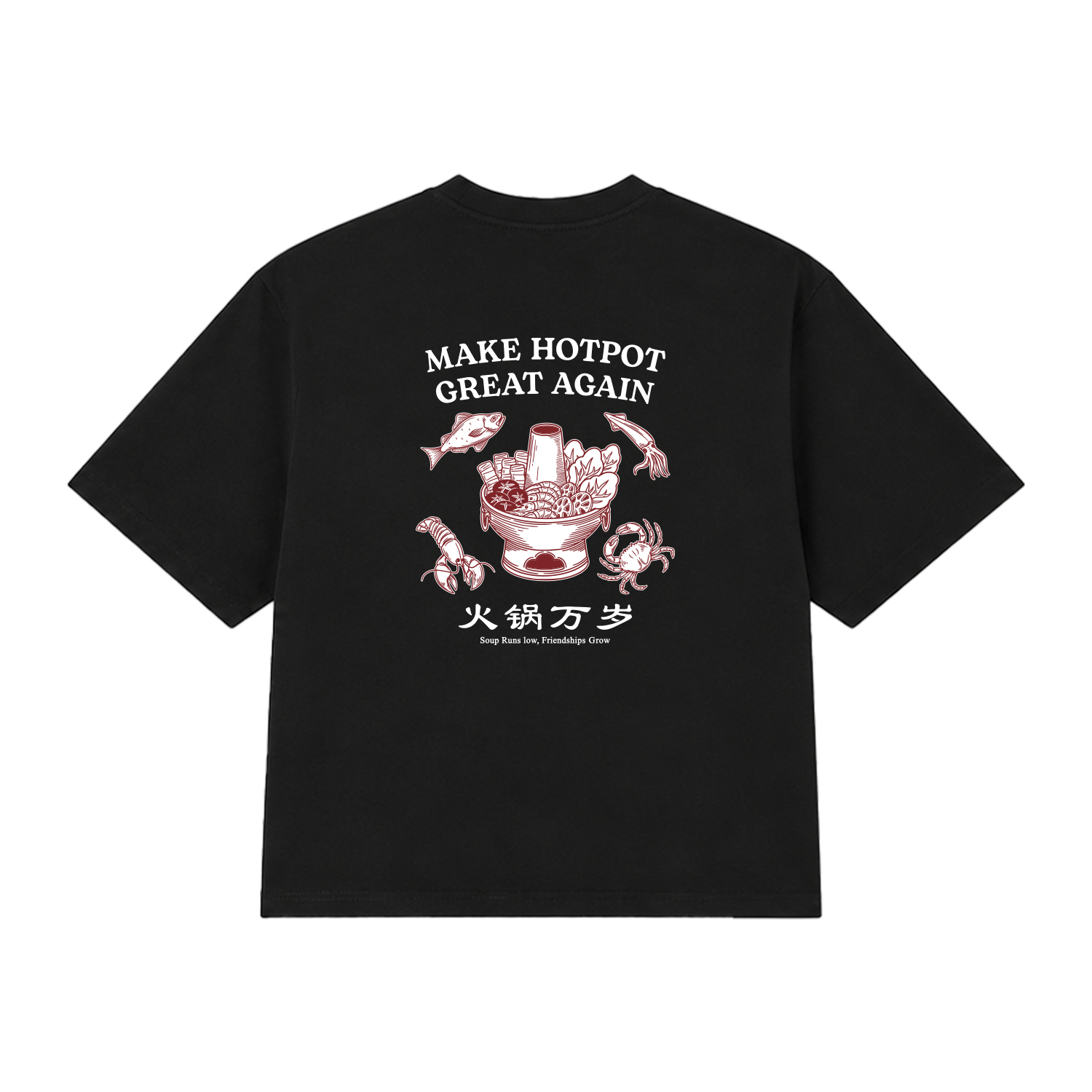 Wellbred Club "Hotpot" Tee - Black