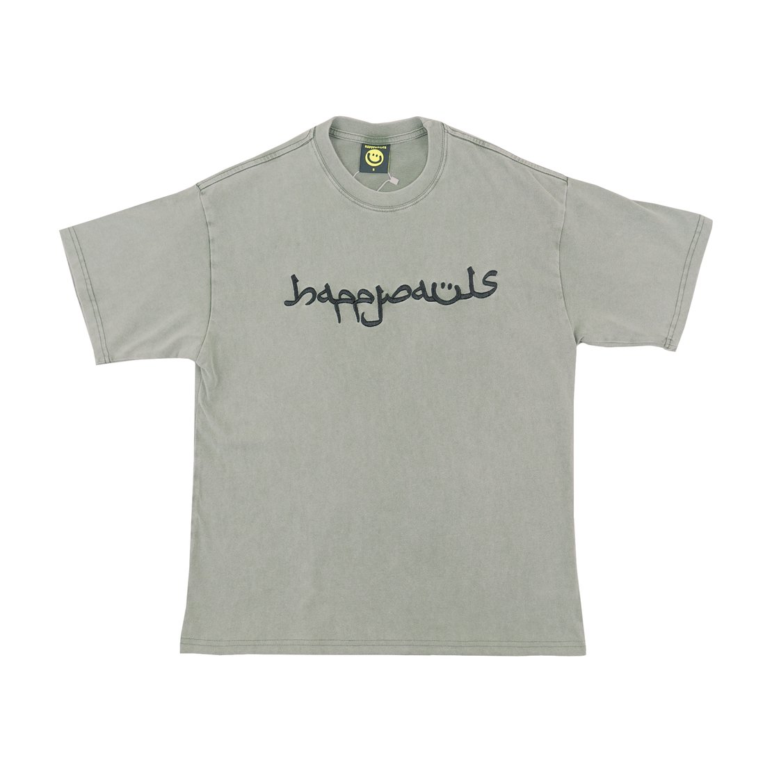 Happynauts Arabic Emb Washed Tee - Olive