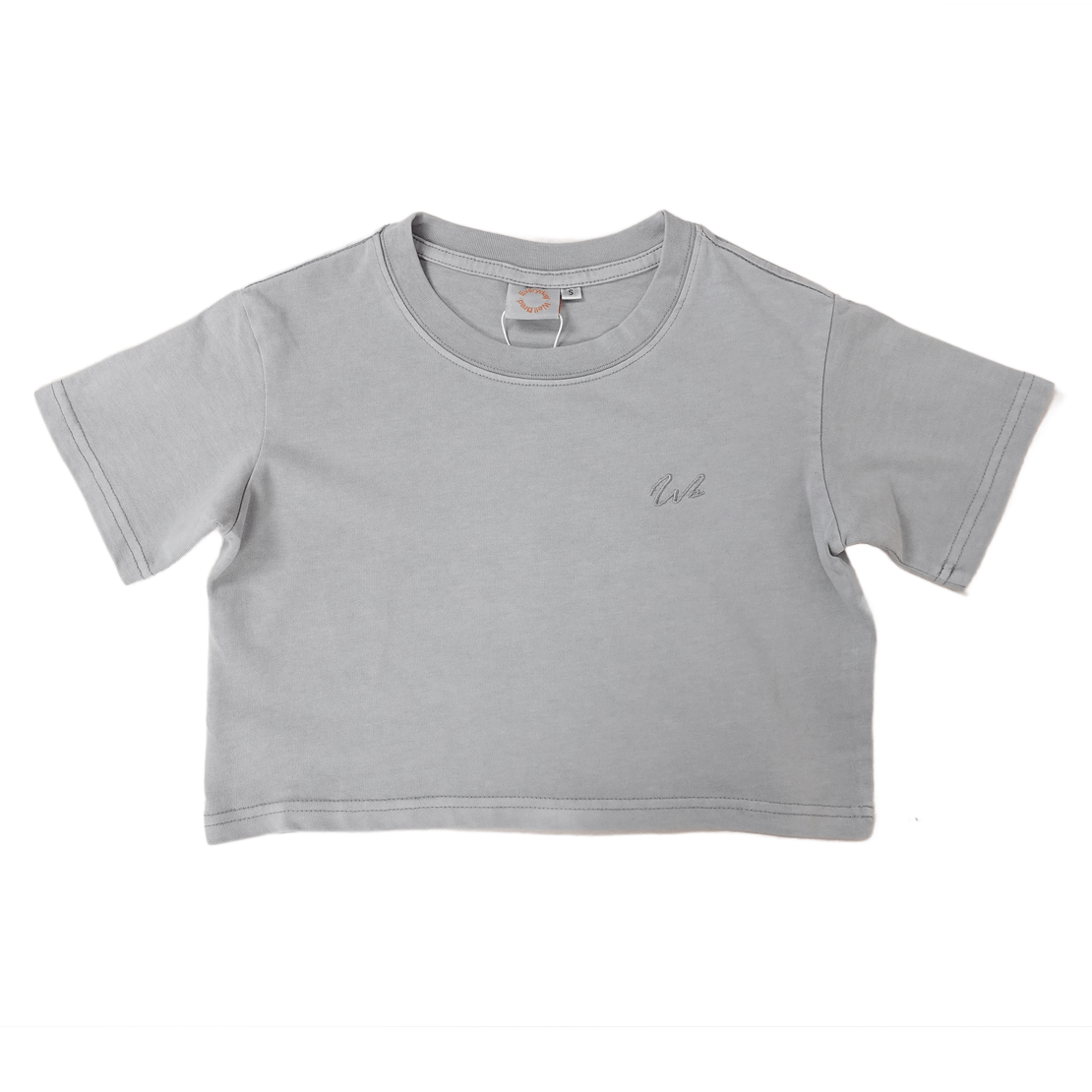 Wb Everyday Wm Wb Emb Washed Crop Tee - Ash