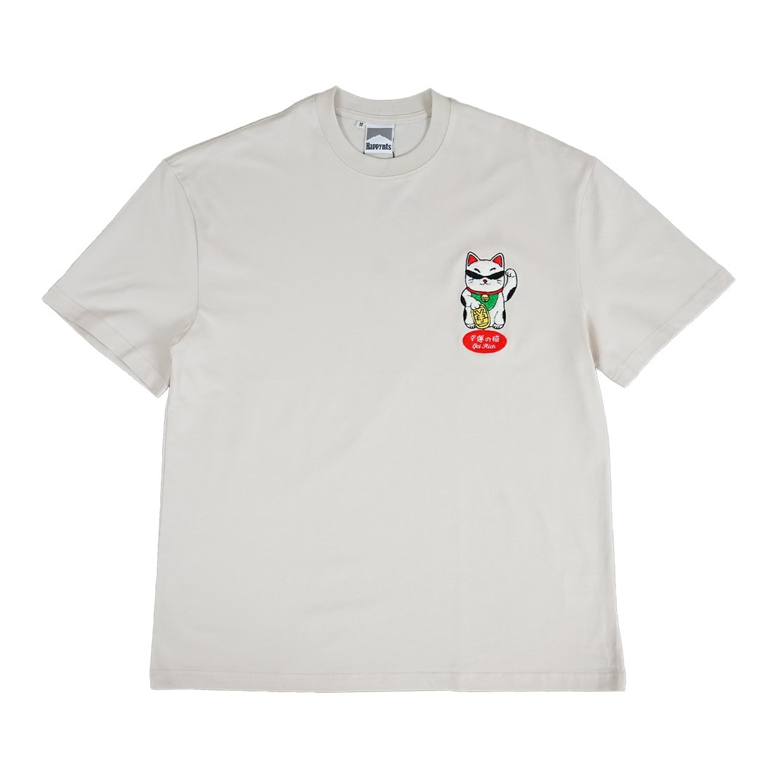Happynauts Fortune Cat Tee - Beige