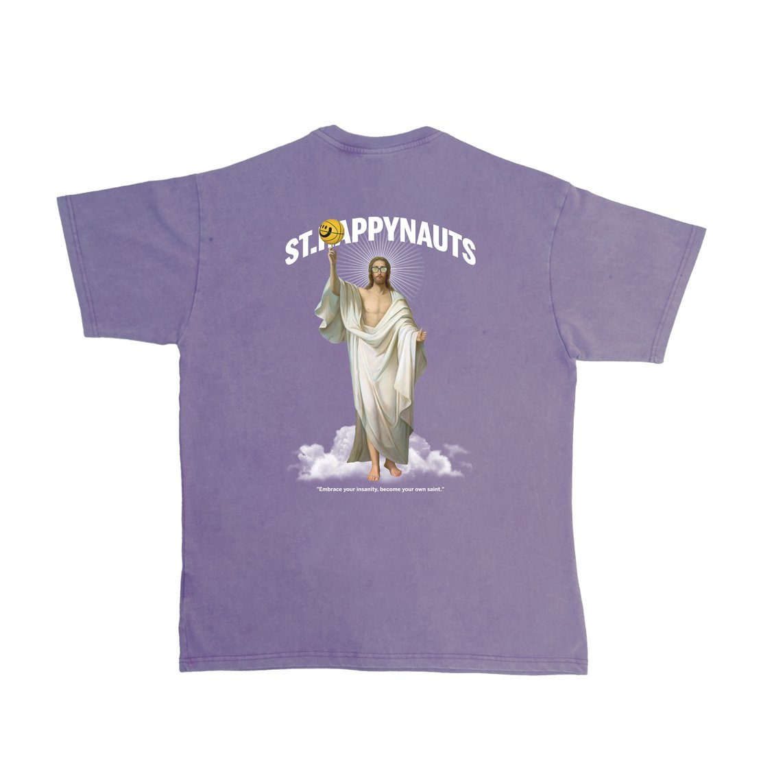 Happynauts Holy BBall Washed Tee - Purple
