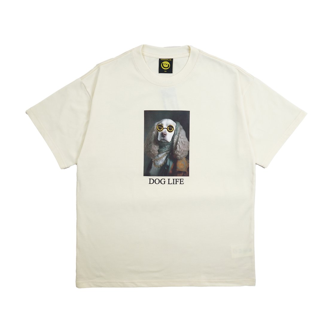 Happynauts Dog Necklace Tee - Cream