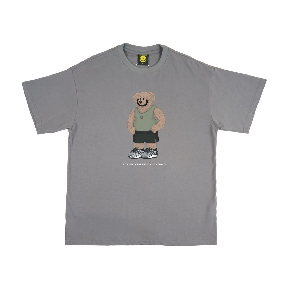 Happynauts PT Bear Tee - Cement
