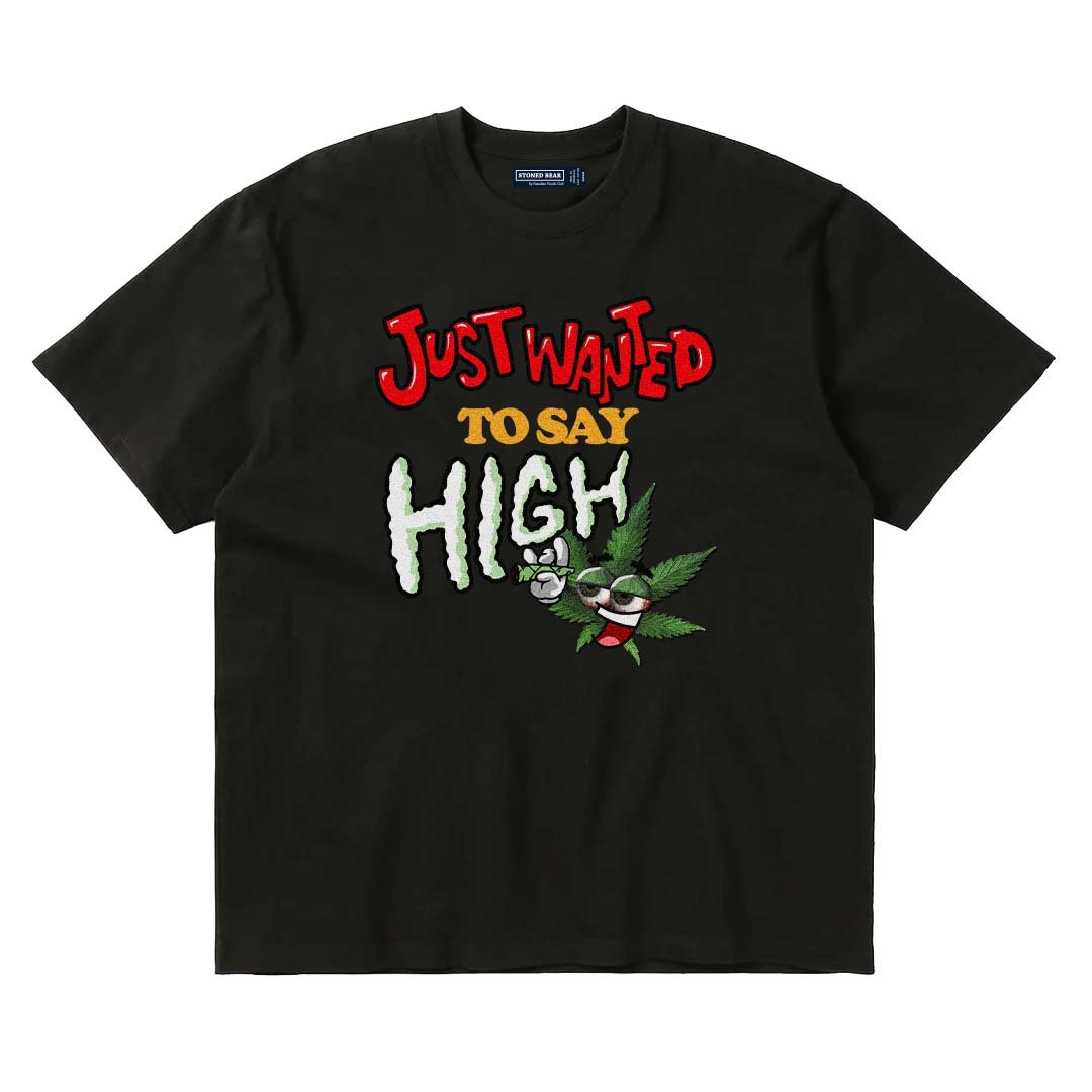 PYC Stoned Bear High Hello Tee - Black
