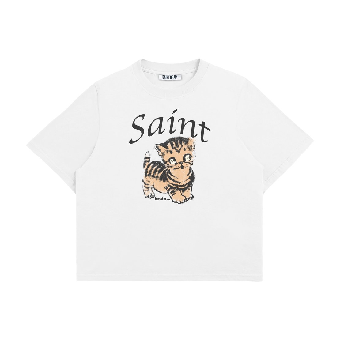 Saint Brain Saint Kitty Wm Tee - White